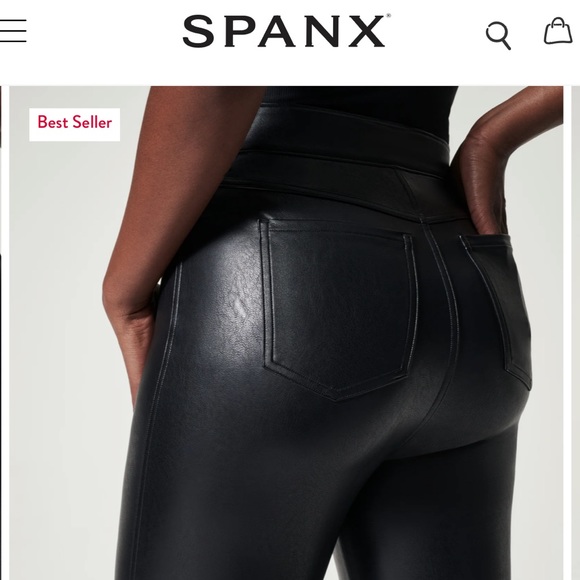 Leather Like ankle skinny pants - Picture 7 of 9